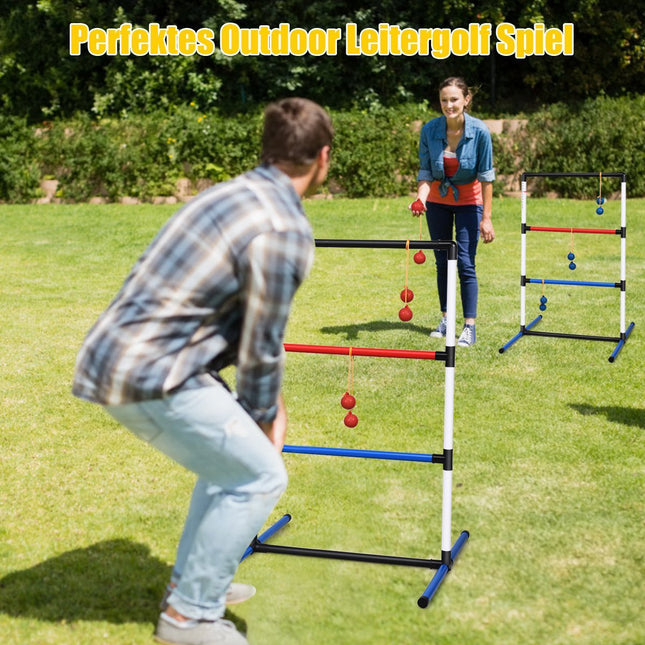 Ladder Golf Set for Indoor-Outdoor Play with 6 Balls