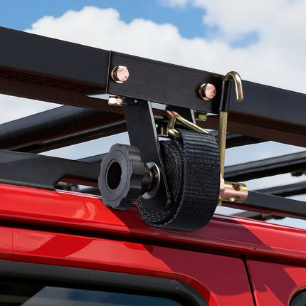 Ladder Rack Ratchet Straps, 38 mm x 2.25 m, Double J-Hooks, 4 Pack