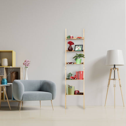 Ladder shelf bamboo 5 shelves