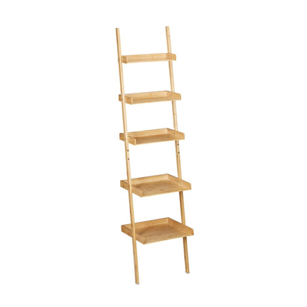 Ladder shelf bamboo 5 shelves