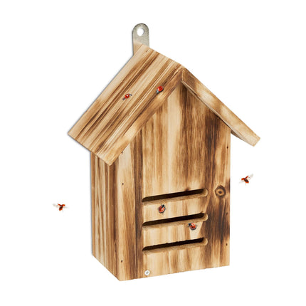 Ladybug house in flamed spruce