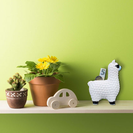 Lame piggy bank with sunglasses