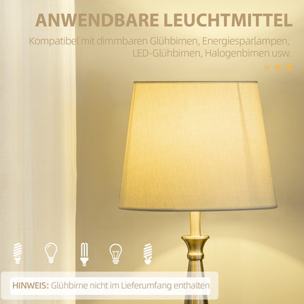 Vintage lamp set with 3 - 2 tables, 1 floor, E27 base