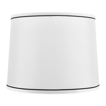 Lamp Shade Set of 2, 11x13x10 In Spider Fitter, White Black Trim