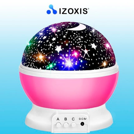 Lamp with a battery-operated projector pink 22192