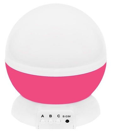 Lamp with a battery-operated projector pink 22192