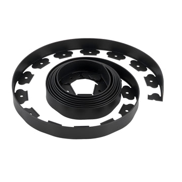 Landscape Edging Roll 20 ft x 2 in, 120 Spikes, Black