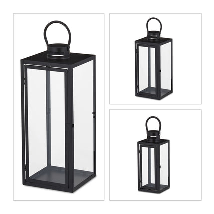 Lanterns 3 pcs. black