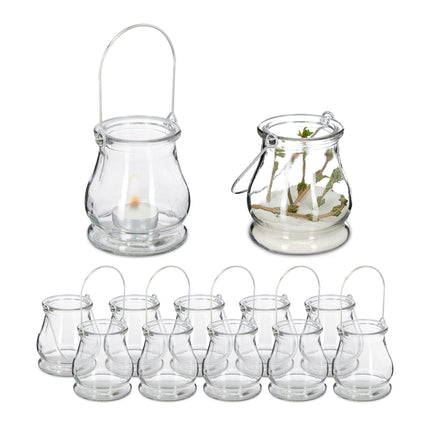 Lantern transparent set of 12
