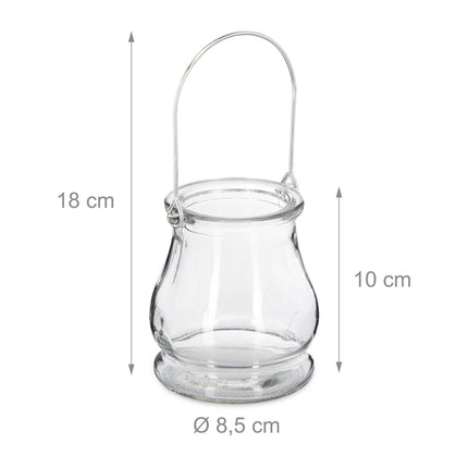 Lantern transparent set of 12