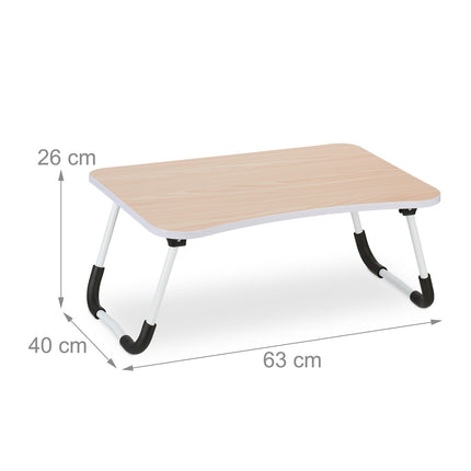 Lap Desk with Wood Effect – Folding Laptop Bed Tray