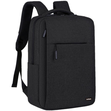Laptop Backpack 15.6" Black, Water-Resistant, Polyester
