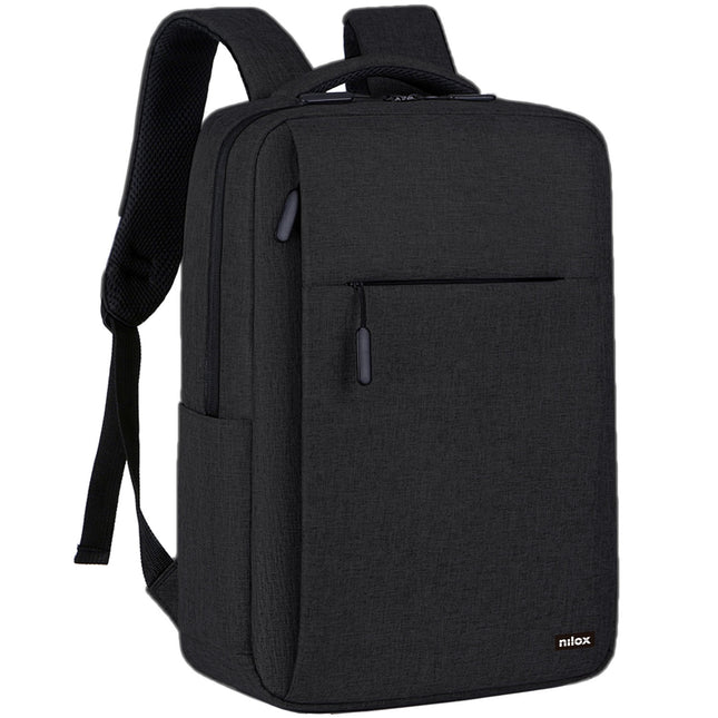 Laptop Backpack 15.6" Black, Water-Resistant, Polyester
