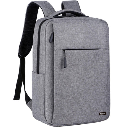 Laptop Backpack 15.6" Gray, Water-Resistant, Polyester