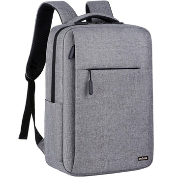 Laptop Backpack 15.6" Gray, Water-Resistant, Polyester