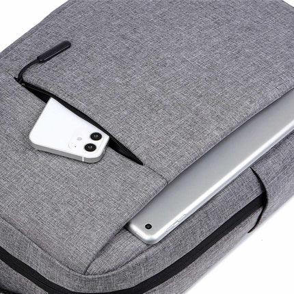 Laptop Backpack 15.6" Gray, Water-Resistant, Polyester