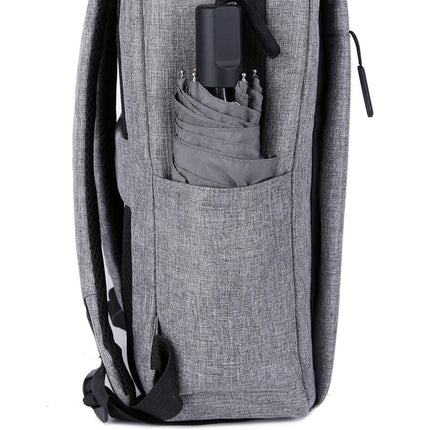 Laptop Backpack 15.6" Gray, Water-Resistant, Polyester