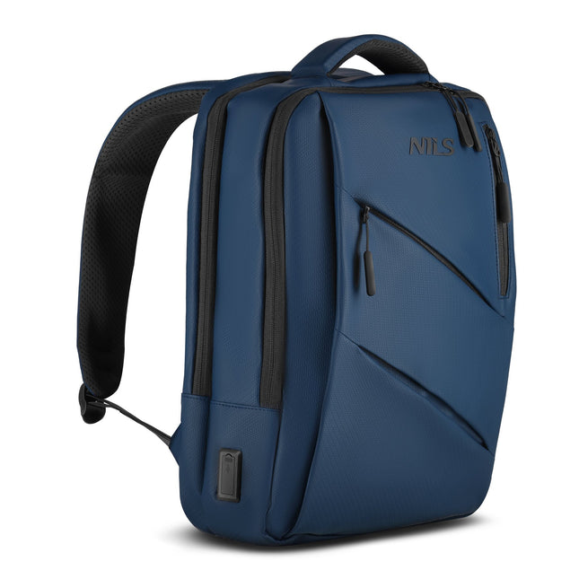 Laptop Backpack, Blue, USB-C Charging Port, 15L