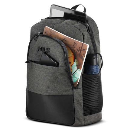 Laptop Backpack, USB-C Charging Port, 18L Grey