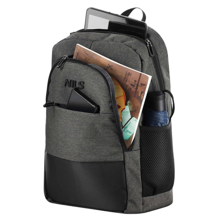 Laptop Backpack, USB-C Charging Port, 18L Grey