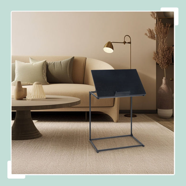 Laptop Side Table – Tiltable, C-Shaped, Anti-Slip