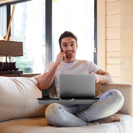 Laptop cushion with mouse pad