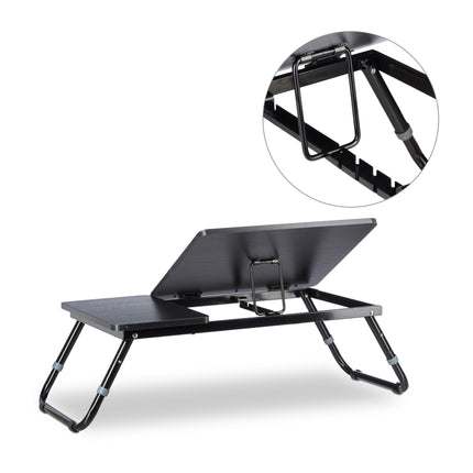 Laptop table for the bed black