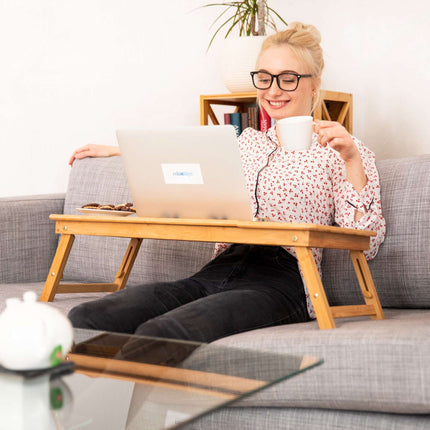 Laptop table in bamboo XL