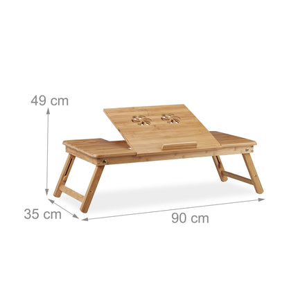 Laptop table in bamboo XL