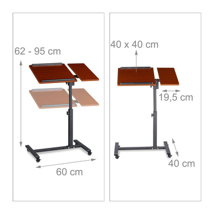 Laptop table with adjustable mouse table