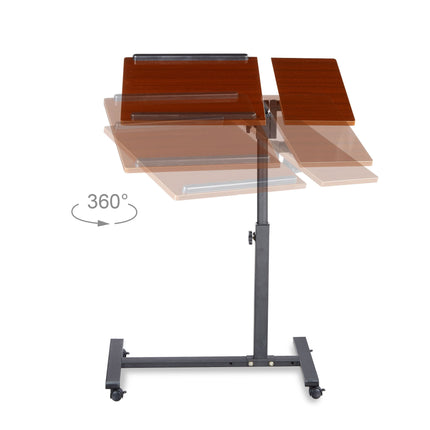 Laptop table with adjustable mouse table