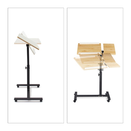 Laptop table with adjustable mouse table