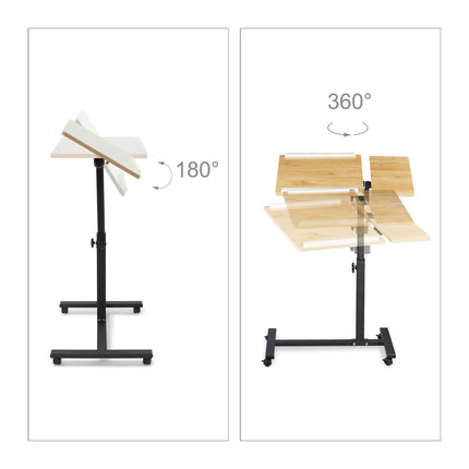 Laptop table with adjustable mouse table