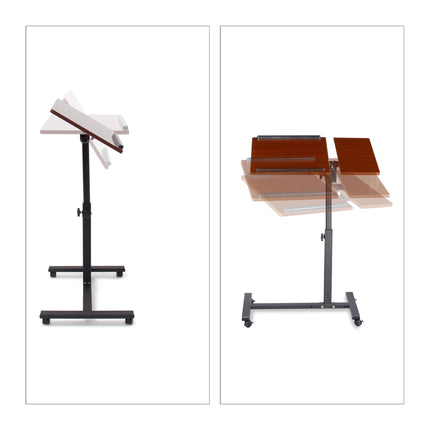 Laptop table with adjustable mouse table