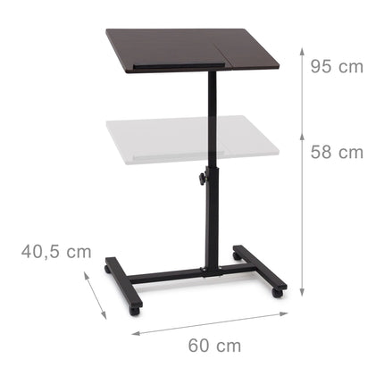 Laptop table wood adjustable height