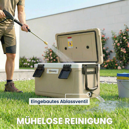 Large 42.6L Portable Cooler Box with PU Foam Insulation