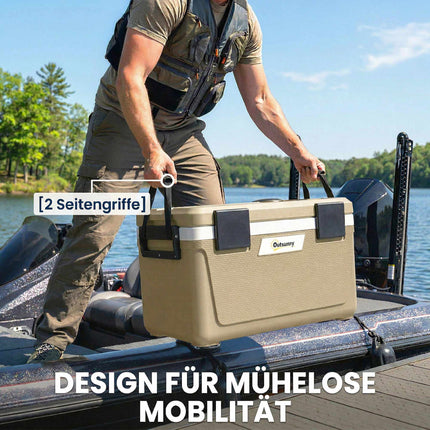 Large 42.6L Portable Cooler Box with PU Foam Insulation