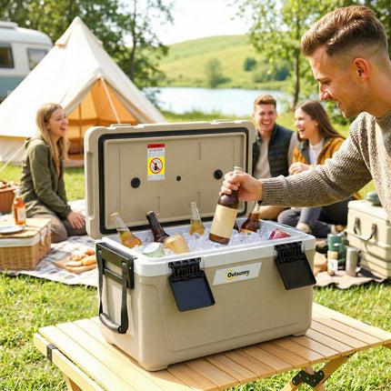 Large 42.6L Portable Cooler Box with PU Foam Insulation