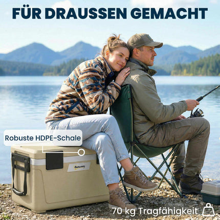 Large 42.6L Portable Cooler Box with PU Foam Insulation