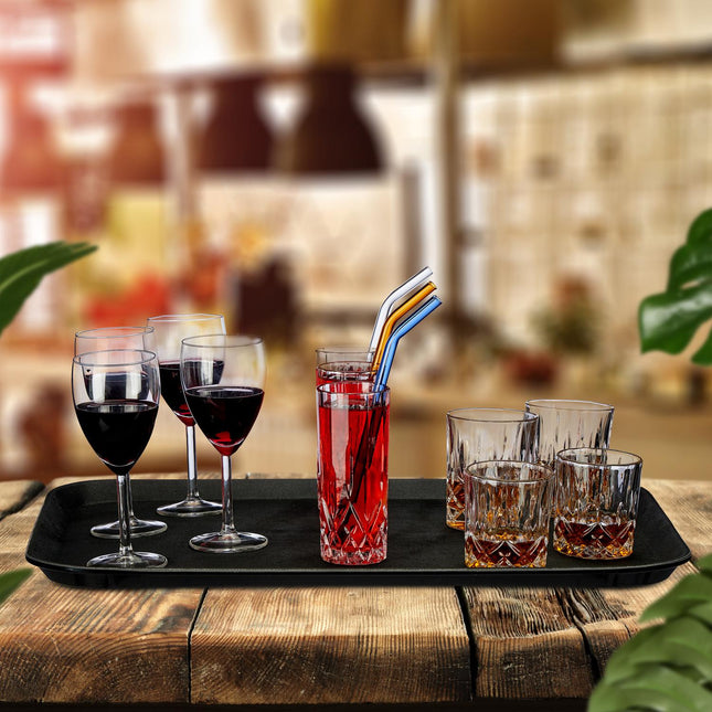 Large Black Gastro Tray 56x41cm – Non-Slip Surface