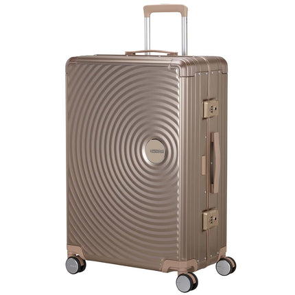 Large Bronze Aluminium Suitcase, Soundbox Design, 77 cm