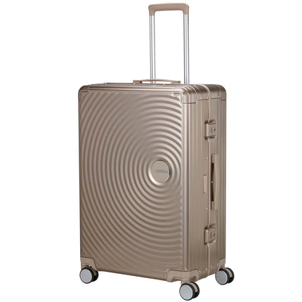 Large Bronze Aluminium Suitcase, Soundbox Design, 77 cm