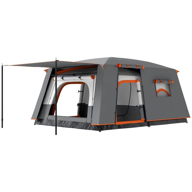 Large Camping Tent, 4-6 Person, 2 Rooms, Waterproof