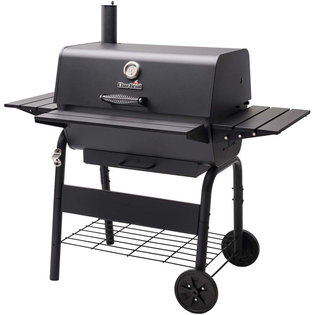 Large Charcoal Grill with Adjustable Grate and Thermometer