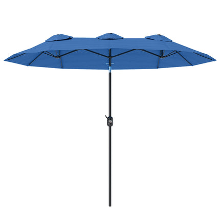 Large Double Patio Umbrella, Adjustable Tilt, Polyester