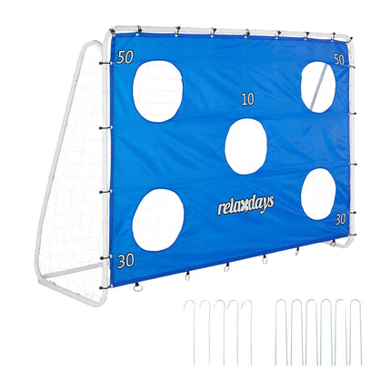Large Football Goal with Target Wall for Practice