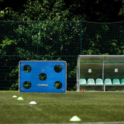 Large Football Goal with Target Wall for Practice