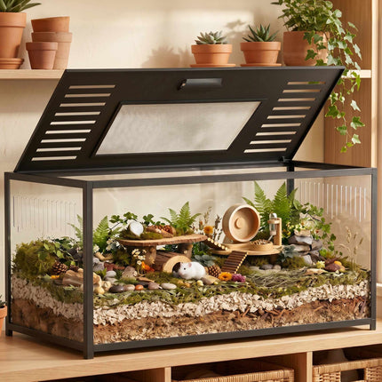 Large Hamster Cage, 100x50x52.5 cm, Acrylic & Aluminum