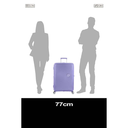 Large Lavender Expandable Suitcase, 77 cm