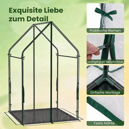 Large Metal Frame Mini Greenhouse with Waterproof Mat